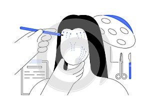 Facelift abstract concept vector illustration.