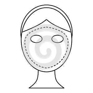 Facelifting icon, outline style