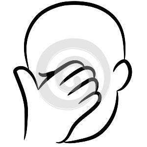 Facepalm fail vector illustration by crafteroks