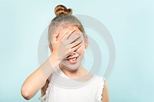 Facepalm shame embarrassment girl cover face