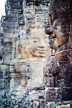 Faces of ancient Bayon temple