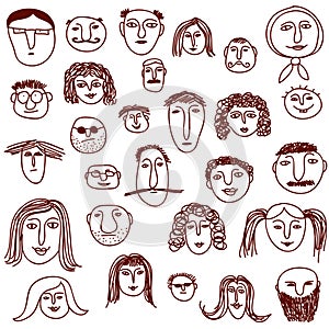 Faces doodles