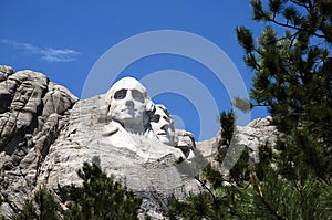 Faces of Power on Mount Rushmore South Dakota USA
