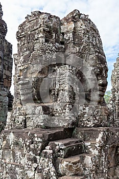 Faces on the towers of Angkor Thom temple, Siem Reap, Cambodia, Asia