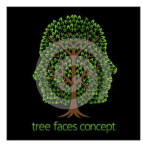 Faces Tree Concept