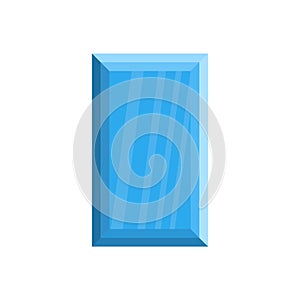 Faceted adamant icon, flat style. photo