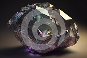 a faceted crystal geode, illustration