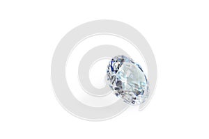 Faceted diamond of blue color in macro