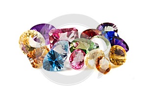 Faceted gemstones photo