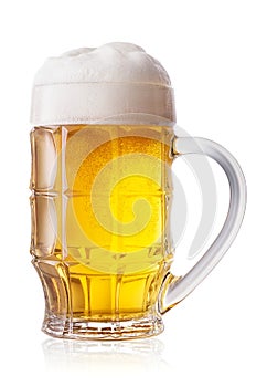 Faceted light beer mug