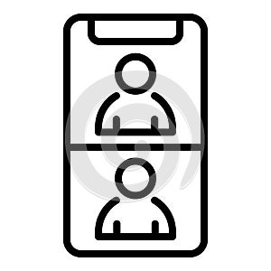 Facetime chat icon, outline style