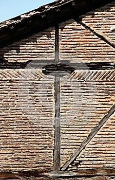 Fachwerk, detail from an ancient house in segovia