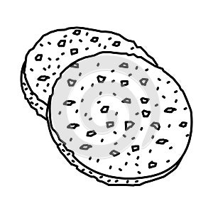 Facial Cellulous Sponges Icon. Doodle Hand Drawn or Outline Icon Style