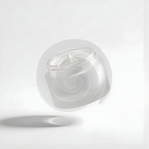 facial cream packaging mockup white packaging on white background