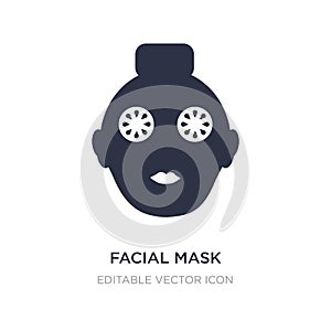 facial mask icon on white background. Simple element illustration from Halloween concept