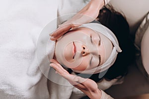 Facial massage beauty treatment.