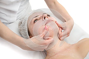 Facial massage with scrub mask