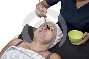 Facial Peeling Mask Application