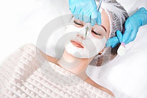 Facial pilling treatment background