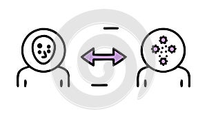 Facial Recognition Scan Vector, vector design Generative AI