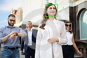 Facial recognition system identifying people