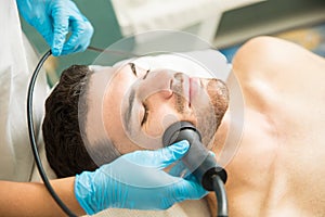 Facial rejuvenation therapy in a spa