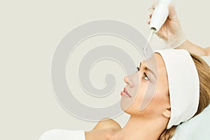 Facial treatment. Dermatology spa mask. Detox therapy. Rejuvenation skincare