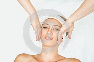 Facial treatment. Dermatology spa mask. Detox therapy. Rejuvenation skincare