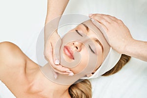 Facial treatment. Dermatology spa mask. Detox therapy. Rejuvenation skincare