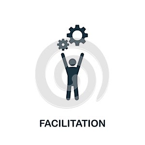 Facilitation vector icon symbol. Creative sign from agile icons collection. Filled flat Facilitation icon for computer and mobile