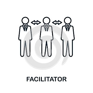 Facilitator icon. Simple element from business management collection. Creative Facilitator icon for web design