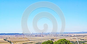 Facinas in CÃ¡diz and surroundings with wind farm, Andalusia photo