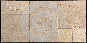 Facing tile from travertine with a smooth surface photo