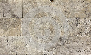 Facing tile from travertine with a smooth surface photo