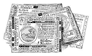 Facsimile of Continental Bills vintage illustration