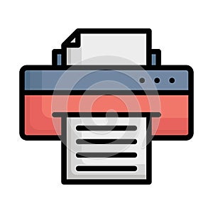 Facsimile, facsimile machine Vector Icon which can easily modify