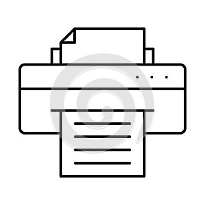 Facsimile, facsimile machine Vector Icon which can easily modify