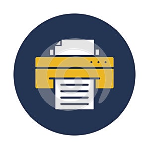 Facsimile, facsimile machine Vector Icon which can easily modify