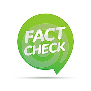 Fact check myth vs truth. True fact check vector icon concept