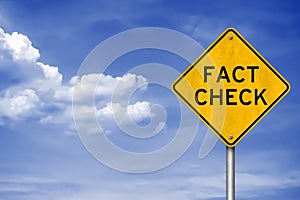 Fact Check - road sign concept