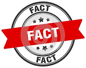 fact stamp. fact label on transparent background. round sign