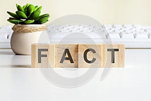FACT word made with wooden blocks, concept