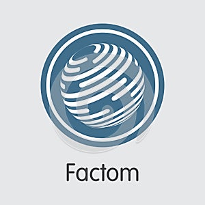 Factom - Cryptocurrency Icon.