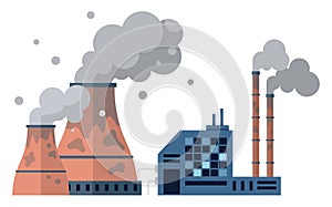 Factories. Pollution, antagonist in environmental saga, challenges resilience ecosystems