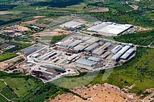 Factories and Storage Facilities Aerial View