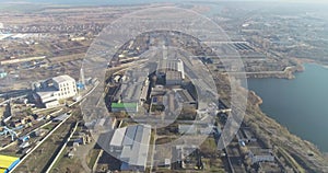 Factory aerial view, factory aerial view, modern industrial building