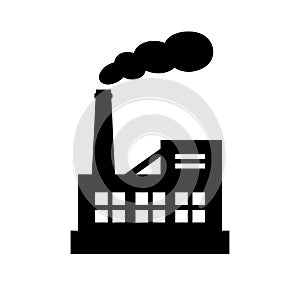 Factory black silhouette vector icon