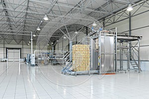 Factory for bottling beverages in cans