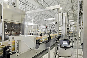 Factory for bottling beverages in cans