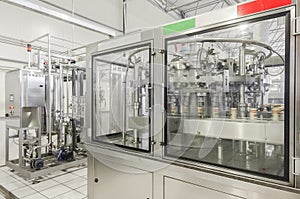 Factory for bottling beverages in cans